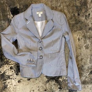 LOFT Blazer. Barely worn. Seersucker linen. Lined.